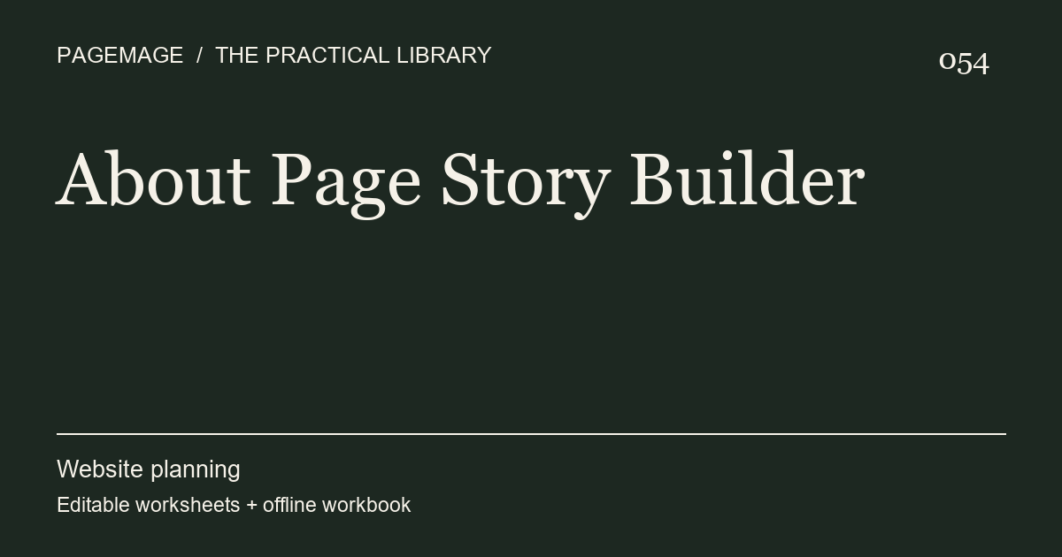 About Page Story Builder digital product cover