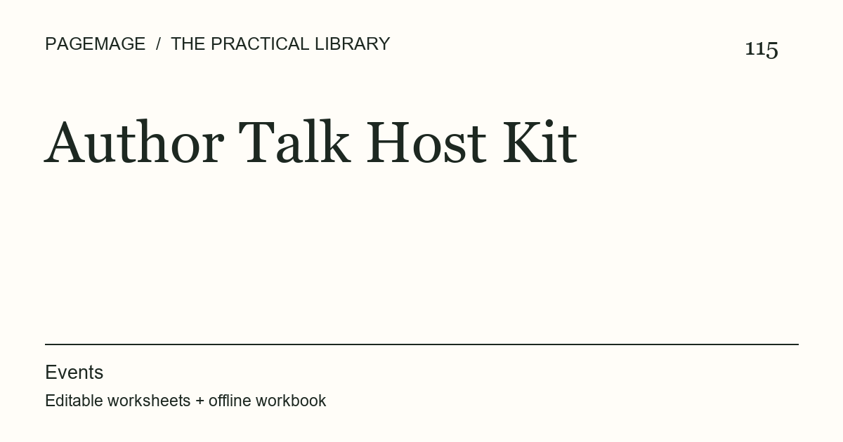 Author Talk Host Kit digital product cover