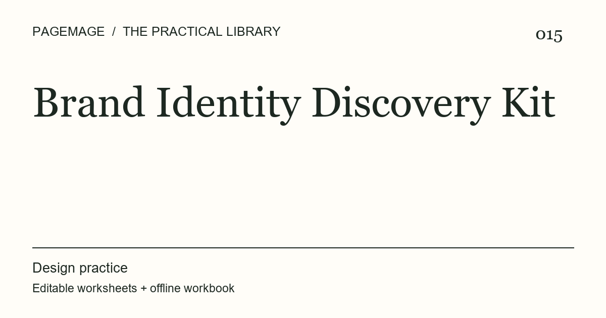 Brand Identity Discovery Kit digital product cover