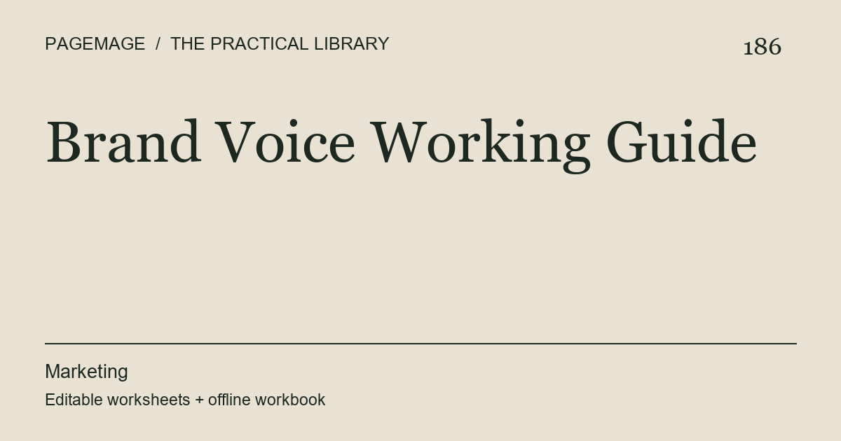 Brand Voice Working Guide digital product cover