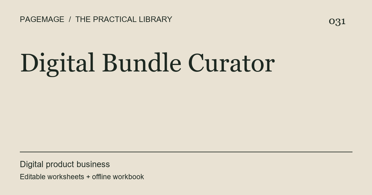 Digital Bundle Curator digital product cover