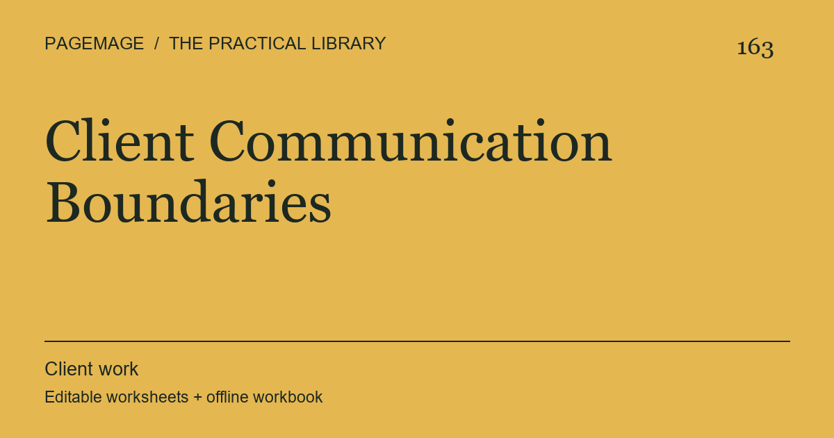 Client Communication Boundaries digital product cover