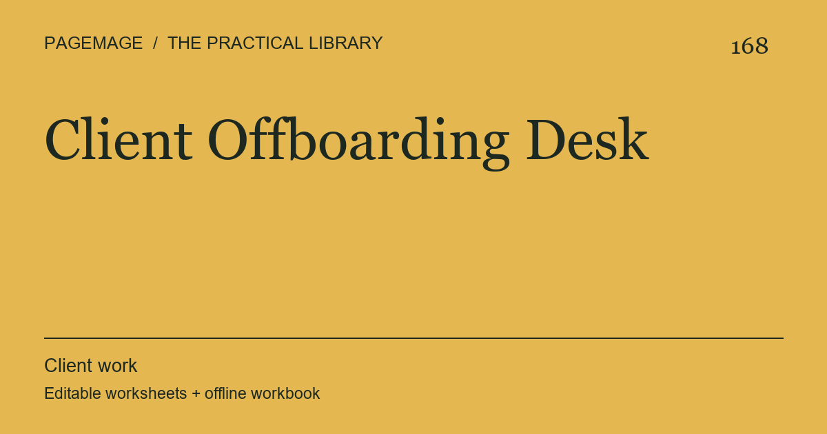 Client Offboarding Desk digital product cover