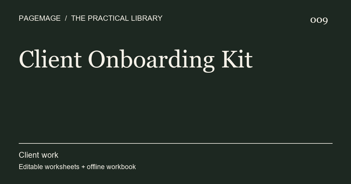 Client Onboarding Kit digital product cover