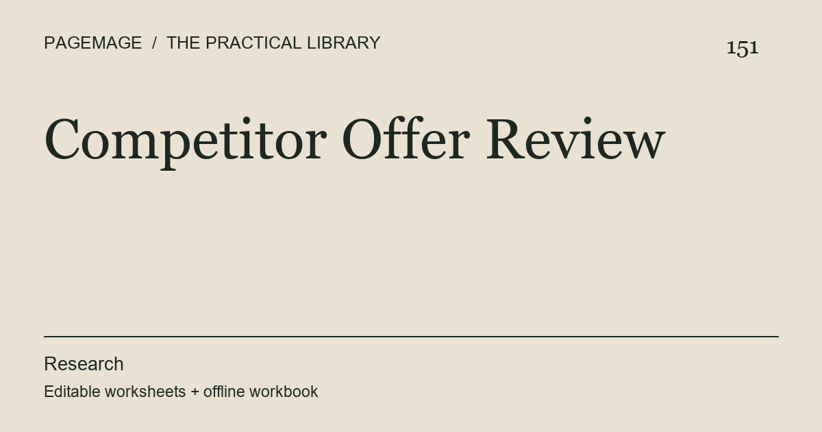 Competitor Offer Review digital product cover