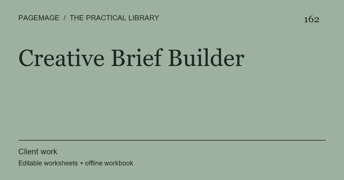 Creative Brief Builder digital product cover