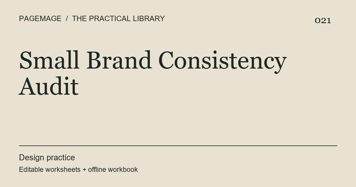 Small Brand Consistency Audit digital product cover