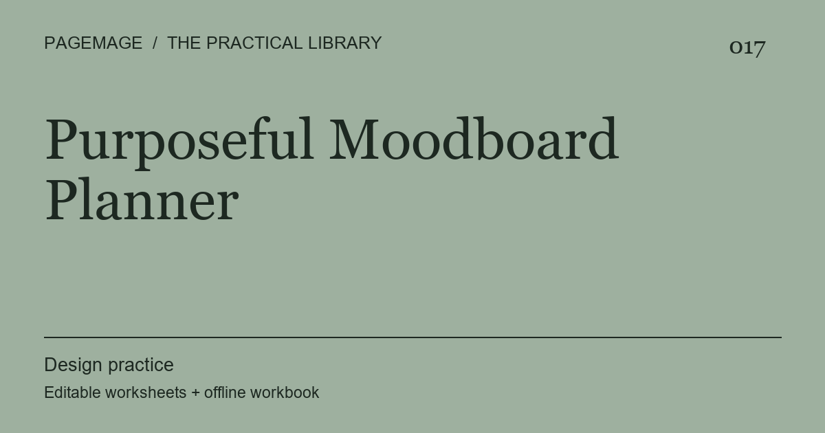 Purposeful Moodboard Planner digital product cover