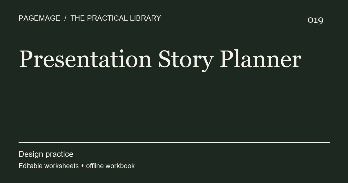 Presentation Story Planner digital product cover