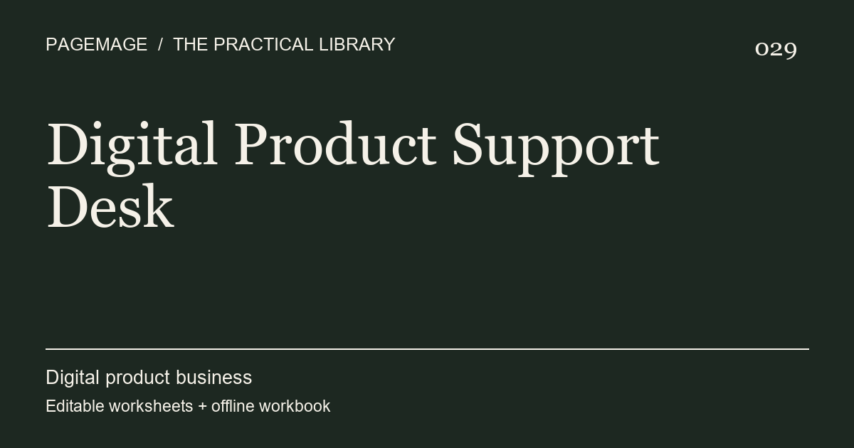 Digital Product Support Desk digital product cover
