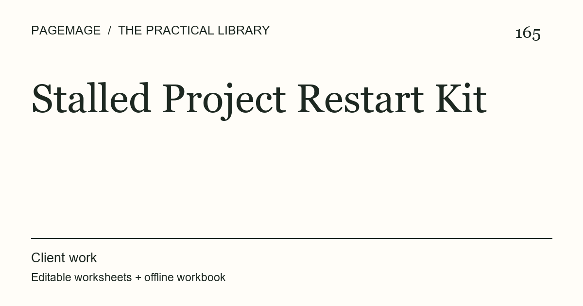 Stalled Project Restart Kit digital product cover