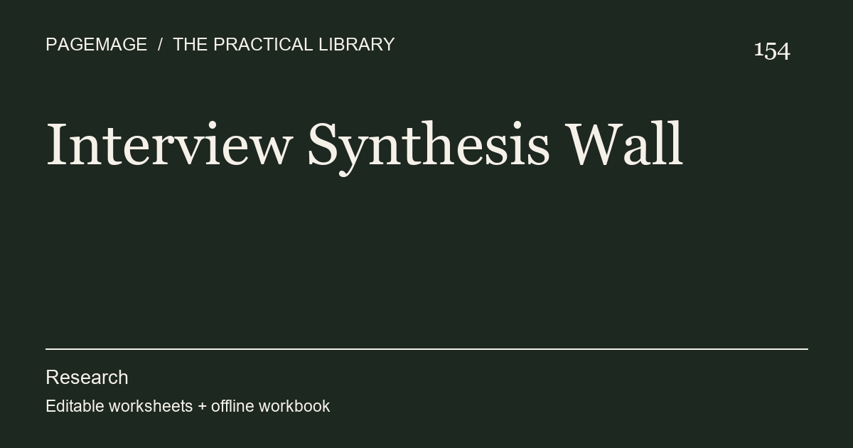 Interview Synthesis Wall digital product cover