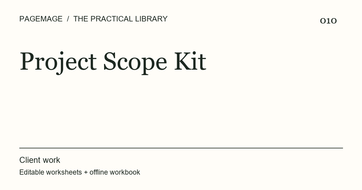 Project Scope Kit digital product cover