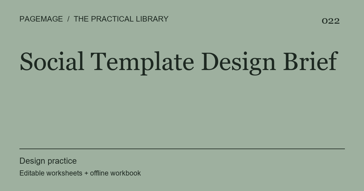Social Template Design Brief digital product cover