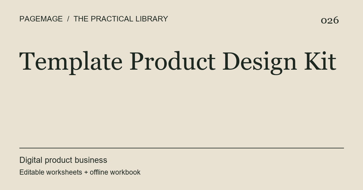 Template Product Design Kit digital product cover