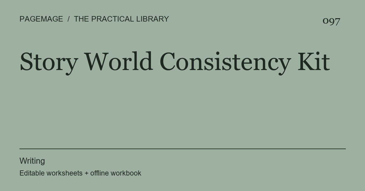 Story World Consistency Kit digital product cover